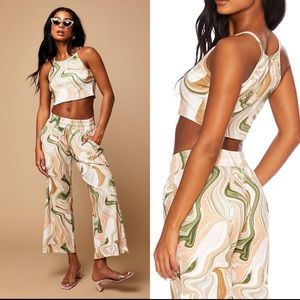 Beach Riot Caylee Tank and Hailey Pant Set in Marble